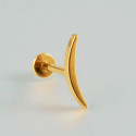 ASTM F136 Titanium 16G (1.2MM) Internally Threaded Plain Arc Shape Jewelry