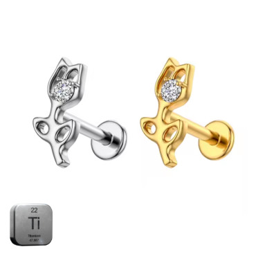 Titanium 16G (1.2mm) Internally Threaded Rose Stud