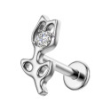 Titanium 16G (1.2mm) Internally Threaded Rose Stud