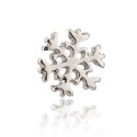 Titanium 16G (1.2MM) Internally Threaded Snow Flake Piercing Stud