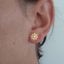 Titanium 16G (1.2MM) Internally Threaded Snow Flake Piercing Stud