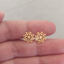 Titanium 16G (1.2MM) Internally Threaded Snow Flake Piercing Stud