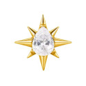Titanium 16G (1.2MM) Internally Threaded Star with Zircon Piercing Stud