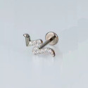 Titanium Internally Threaded Zig Zag Shape Jewelry