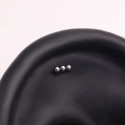 Titanium 16G Internally Threaded Three Dots Labret Stud