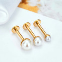 Titanium Internally Threaded Pearl Stud