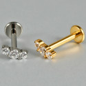 Titanium Internally Threaded 3cz Stud