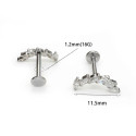 Titanium Internally Threaded Curved Stud