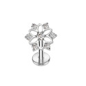 Titanium Internally Threaded Flower Shape Stud