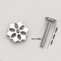 Titanium Internally Threaded Flower Shape Stud