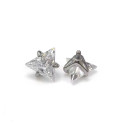 Titanium Internally Threaded Triangle CZ Labret Stud