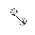Titanium Internally Threaded Cylinder Shape Labret Stud