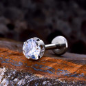 Titanium 16G (1.2MM) Internally Threaded Crystal Labret Stud