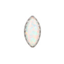 Natural Titanium 16G (1.2MM) Internally Threaded Opal Crystal Eye Labret Stud