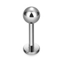 ASTM F136 Titanium 18G Threadless Push Pin Globe Labret Stud