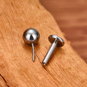 ASTM F136 Titanium 18G Threadless Push Pin Globe Labret Stud