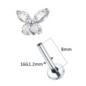 LAB_Butterfly_01 ASTM F136 Titanium 16G (1.2MM) Internally Threaded Labret Stud