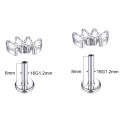 LAB_Curve_03 ASTM F136 Titanium 16G (1.2MM) Internally Threaded Labret Stud 4CZ