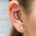 LAB_Curve_04 ASTM F136 Titanium 16G (1.2MM) Internally Threaded Labret Stud 5CZ