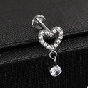 Lab_Dangling_03 ASTM F136 Titanium 16G (1.2mm) Internally Threaded Dangling Heart Piercing Jewelry