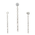 Lab_Dangling_07 ASTM F136 Titanium 16G (1.2mm) Internally Threaded Drop Chain Piercing Stud