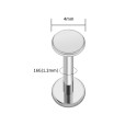 Lab_Disc_01 ASTM F136 Titanium 16G (1.2mm) Internally Threaded Flat Disc Piercing Labret Stud 