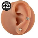 Lab_Flower_02 ASTM F136 Titanium 16G (1.2mm) Internally Threaded Flower Stud