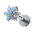 Lab_Flower_03 ASTM F136 Titanium 16G (1.2mm) Internally Threaded Flower Stud