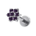 Lab_Flower_03 ASTM F136 Titanium 16G (1.2mm) Internally Threaded Flower Stud