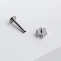 Lab_Flower_03 ASTM F136 Titanium 16G (1.2mm) Internally Threaded Flower Stud