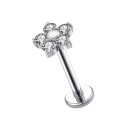 Lab_Flower_05 ASTM F136 Titanium 16G (1.2mm) Internally Threaded Flower Piercing