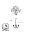 LAB_Hand_01 ASTM F136 Titanium 16G (1.2MM) Internally Threaded Hamsa Fatima Hand Labret Stud