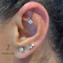 Lab_HidHelix_02 ASTM F136 Titanium 16G (1.2mm) Internally Threaded Hidden Helix Piercing Jewelry