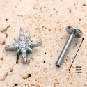 LAB_Star_02 ASTM F136 Titanium 16G (1.2MM) Internally Threaded Star Piercing Stud