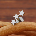 LAB_Star_06 ASTM F136 Titanium 16G (1.2MM) Internally Threaded Triple Star Piercing Stud