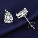 Water Drop Pear Cut Moissanite 1CT Diamond Stud Earring