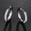 0.5ct 1mm Each stone D Color 17mm Moissanite Hoop Earrings