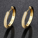 0.5ct 1mm Each stone D Color 17mm Moissanite Hoop Earrings