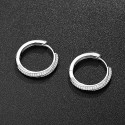 0.5ct 1mm Each stone D Color 17mm Moissanite Hoop Earrings