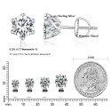 0.1 to 2CT Moissanite Stone Round Stud Earrings For Women Men