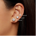 0.1 to 2CT Moissanite Stone Round Stud Earrings For Women Men