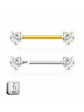 Titanium Heart CZ Ni...