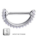 ASTM F136 Titanium Half Circle Nipple Piercing Jewelry 