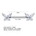 ASTM F136 Titanium Butterfly Nipple Piercing Jewelry 