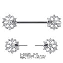 ASTM F136 Titanium Sunflower Nipple Piercing Jewelry 