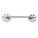 ASTM F136 Titanium Sunflower Nipple Piercing Jewelry 