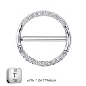 ASTM F136 Titanium Circle Barbell Nipple Piercing Jewelry 