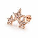 18K Rose Gold Triple Star Moissanite (Sold Per Piece)