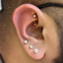 Titanium 16G (1.2MM) Internally Threaded Rook Eyebrow Piercing