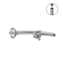 Titanium 16G (1.2MM) Internally Threaded Rook Eyebrow Piercing